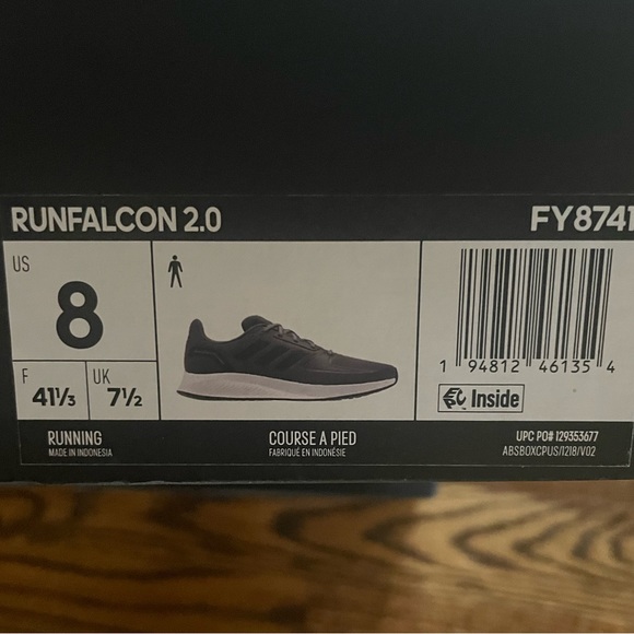 Men’s Adidas Runfalcon 2.0 Size:US8 Brand new never worn grey and black - Picture 4 of 4